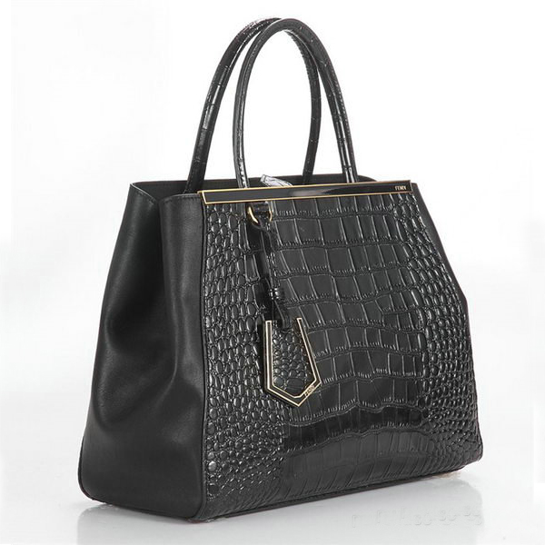 F001 Fendi Autunno Inverno 2012 2Jours originale Croco Leather Tote B